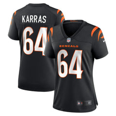 Nike Ted Karras Cincinnati Bengals Women's Game Player Jersey Black