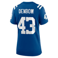 Nike Trevor Denbow Indianapolis Colts Women's Game Player Jersey Royal