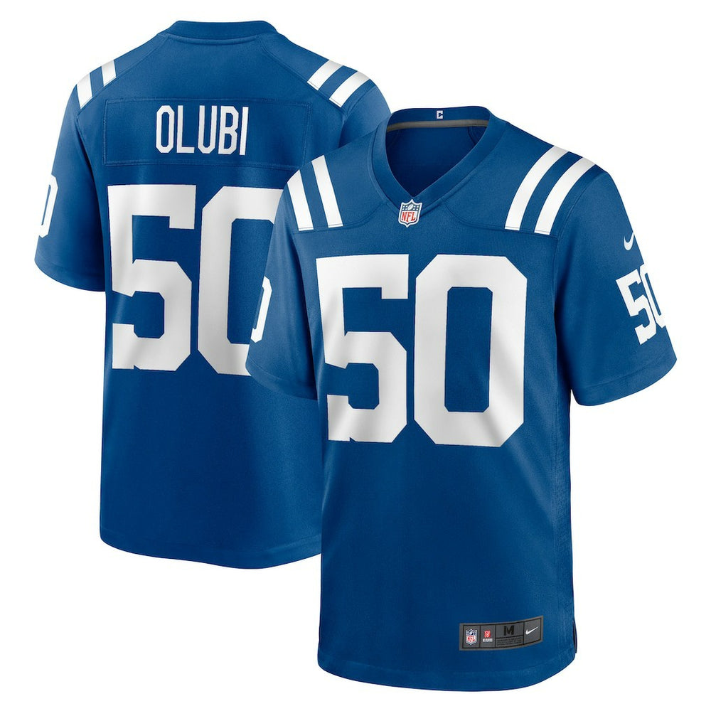 Nike Segun Olubi Indianapolis Colts Game Player Jersey Royal