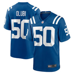Nike Segun Olubi Indianapolis Colts Game Player Jersey Royal