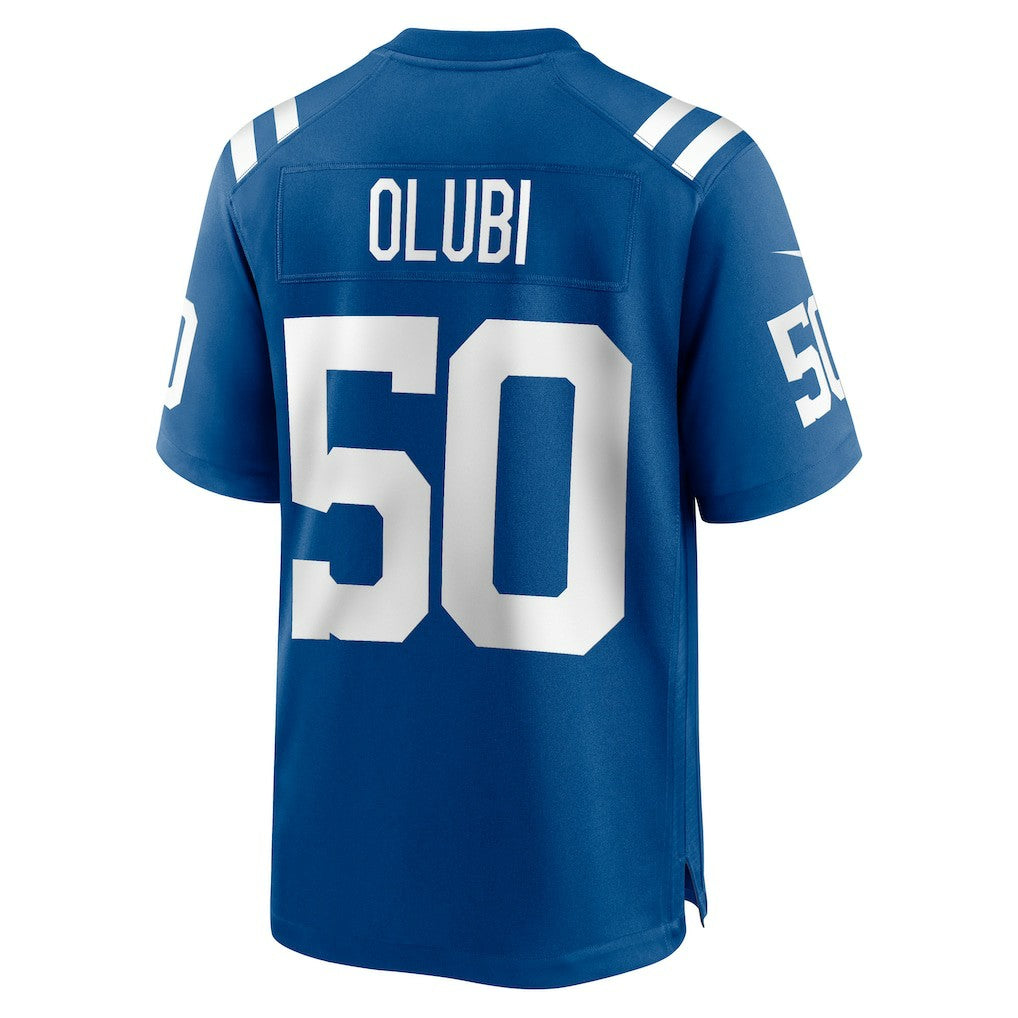 Nike Segun Olubi Indianapolis Colts Game Player Jersey Royal