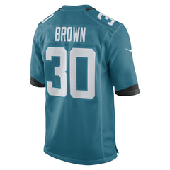 Nike Montaric Brown Jacksonville Jaguars Game Player Jersey Teal