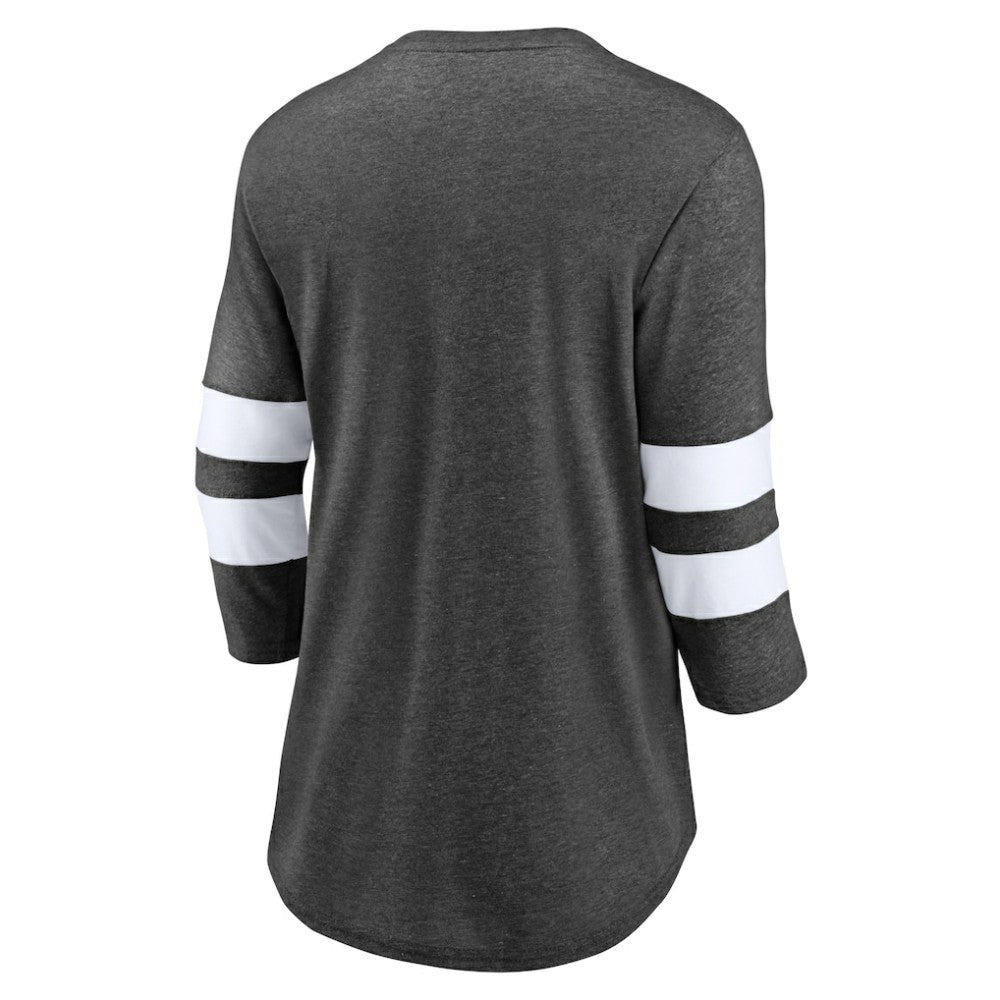 Washington Capitals Fanatics Women's Special Edition 2.0 Barn Burner 3/4 Sleeve T-Shirt - Heather Charcoal - NHL 5114186