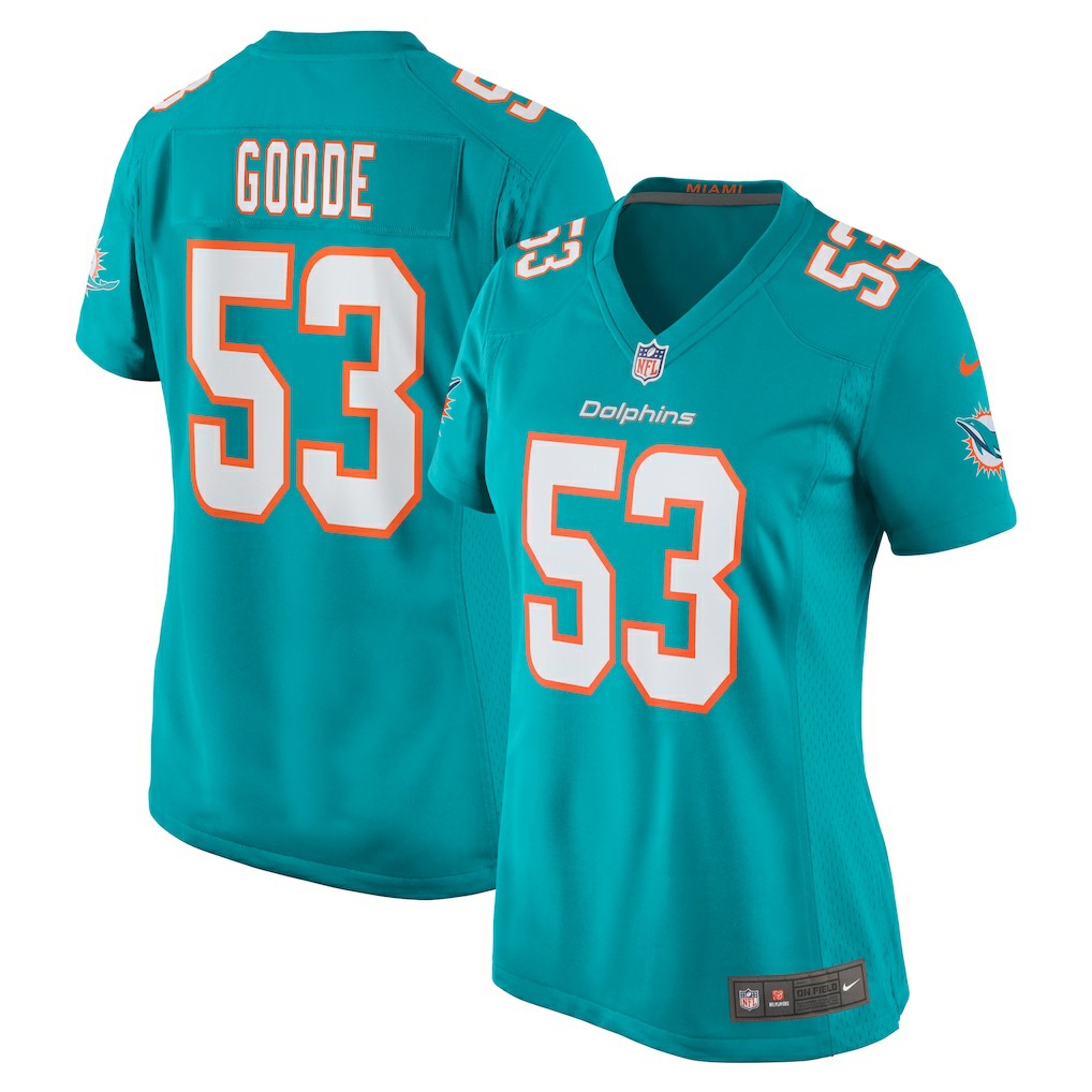 Nike Cameron Goode Miami Dolphins Women's Game Player Jersey Aqua