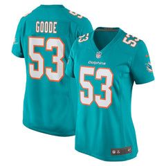 Nike Cameron Goode Miami Dolphins Women's Game Player Jersey Aqua