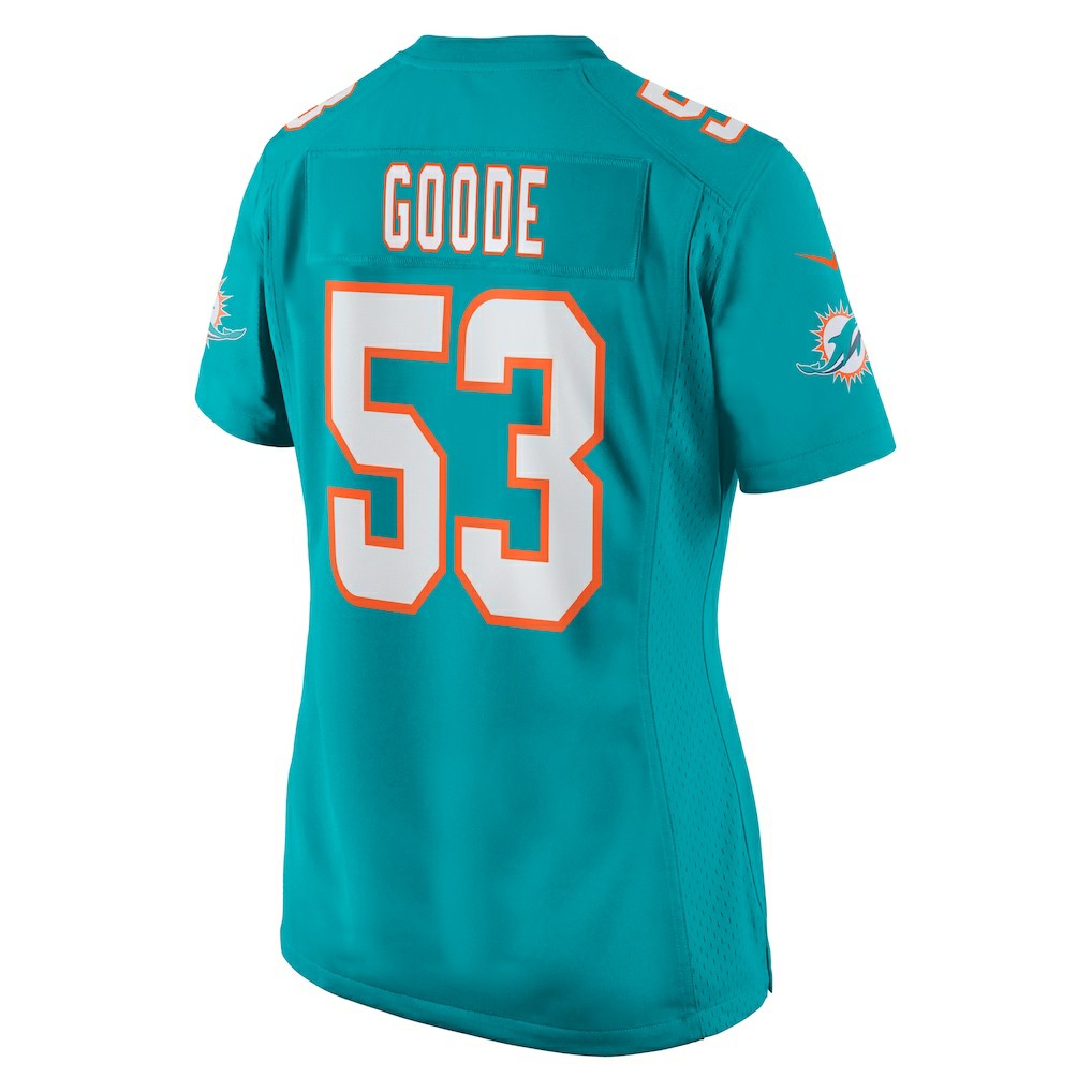Nike Cameron Goode Miami Dolphins Women's Game Player Jersey Aqua