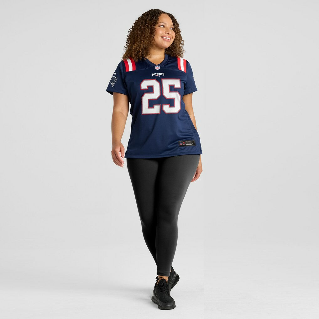 Nike Marcus Jones New England Patriots Women's Game Jersey Navy