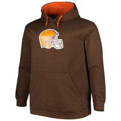 Cleveland Browns Big & Tall Logo Pullover Hoodie Brown