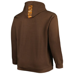 Cleveland Browns Big & Tall Logo Pullover Hoodie Brown