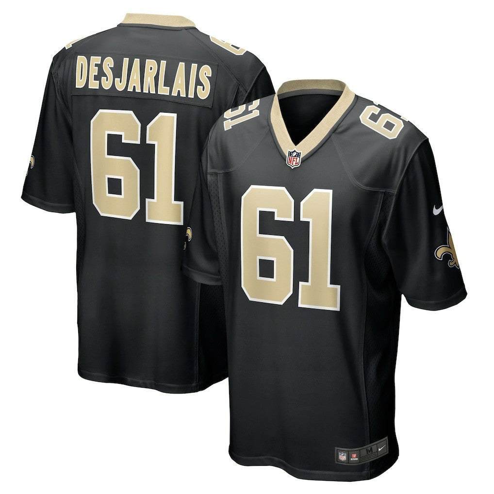 Nike Drew Desjarlais New Orleans Saints Game Player Jersey Black