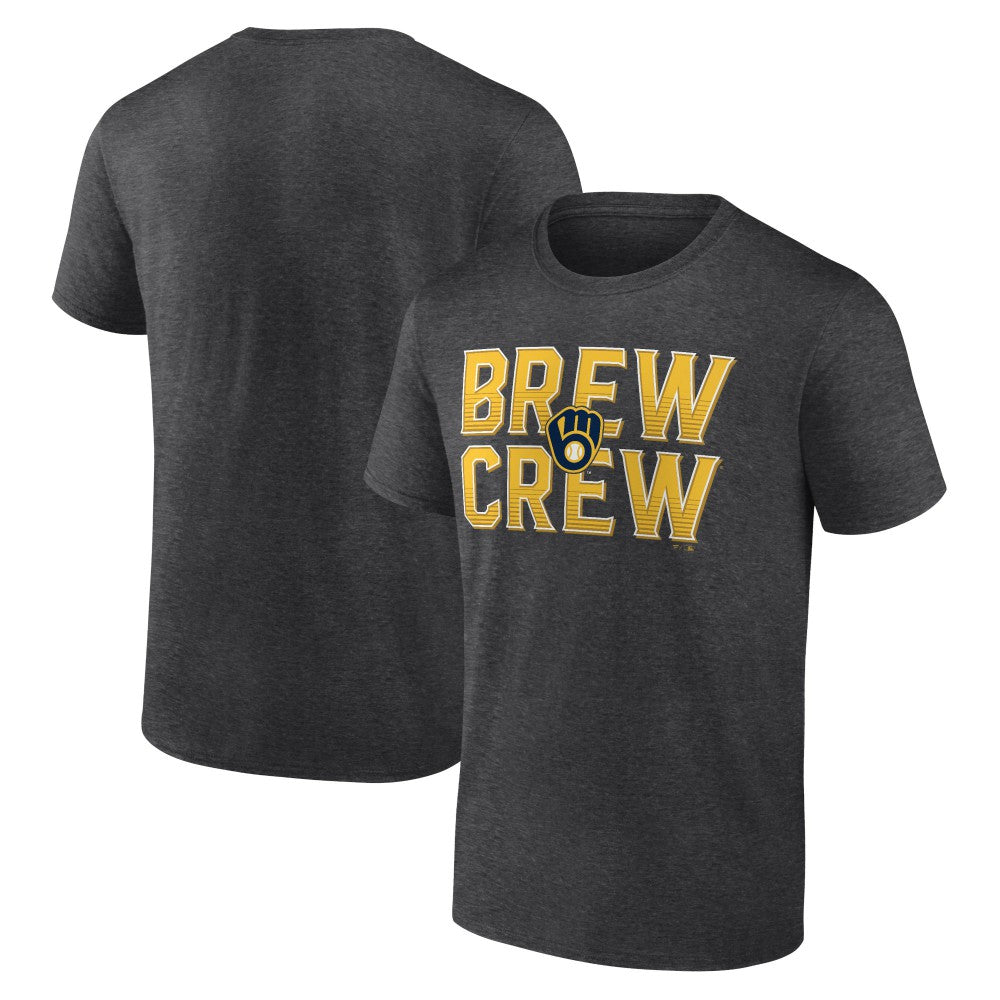 Milwaukee Brewers Brew Crew Fancy T-Shirt - Charcoal - MLB Sale