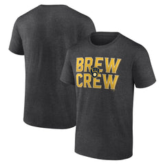 Milwaukee Brewers Brew Crew Fancy T-Shirt - Charcoal - MLB Sale