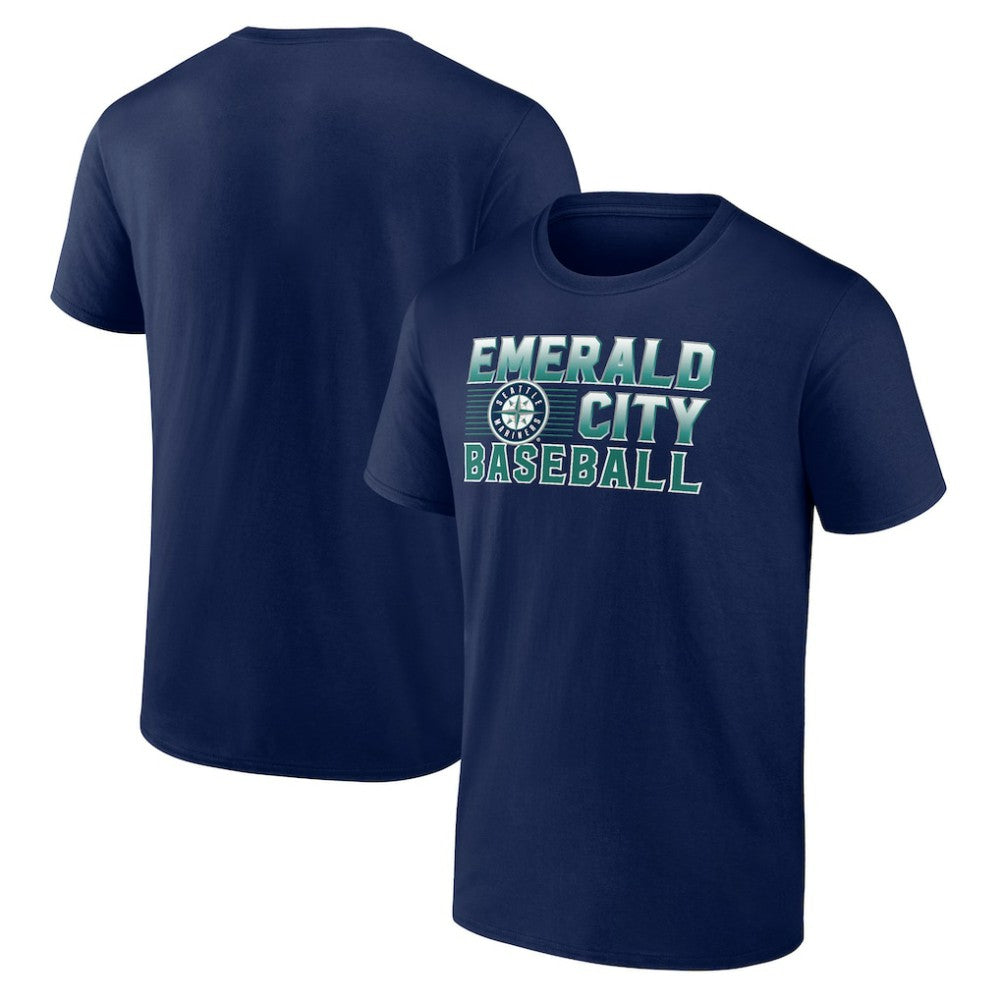 Seattle Mariners Emerald Baseball T-Shirt - Navy - MLB Sale