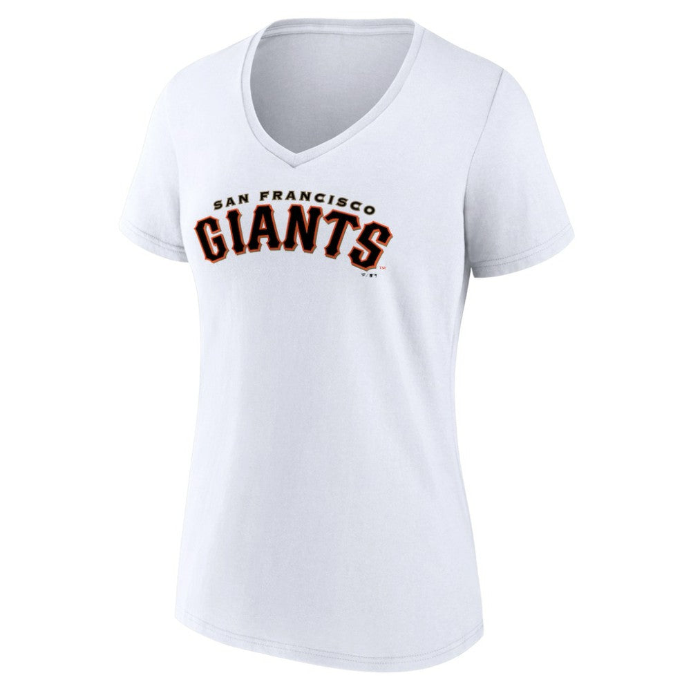 San Francisco Giants Women's Giants Alternate Club Lettering V-Neck T-Shirt - White - MLB Online