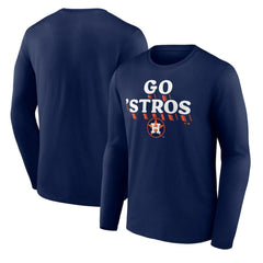 Houston Astros Go Stros Long Sleeve T-Shirt - Navy - MLB Discount