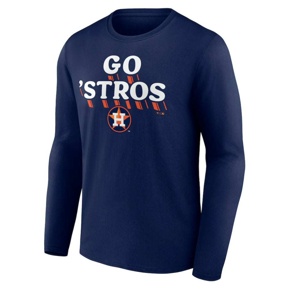 Houston Astros Go Stros Long Sleeve T-Shirt - Navy - MLB Discount