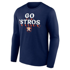 Houston Astros Go Stros Long Sleeve T-Shirt - Navy - MLB Discount