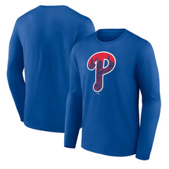 Philadelphia Phillies City P Long Sleeve T-Shirt - Royal - MLB Discount