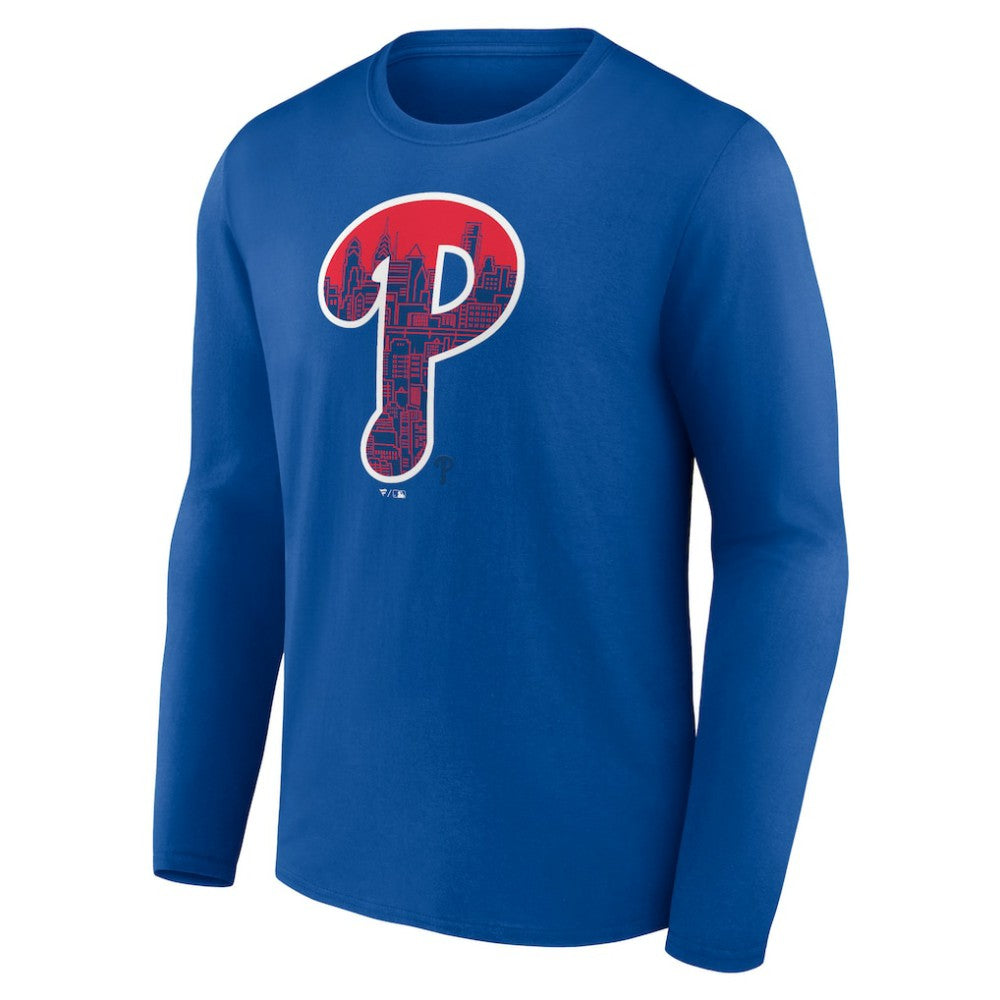 Philadelphia Phillies City P Long Sleeve T-Shirt - Royal - MLB Discount