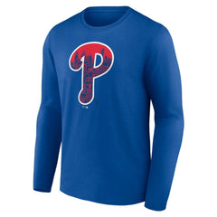 Philadelphia Phillies City P Long Sleeve T-Shirt - Royal - MLB Discount