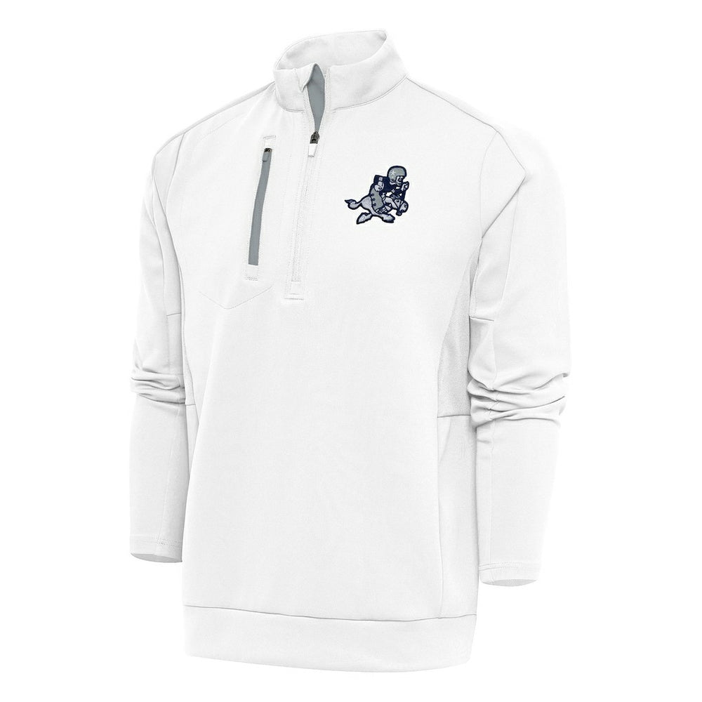 Dallas Cowboys Antigua Team Logo Throwback Generation Quarter-Zip Pullover Top White