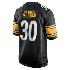 Nike Jaylen Warren Pittsburgh Steelers Game Player Jersey Black
