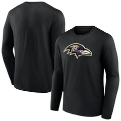 Baltimore Ravens Primary Team Logo Long Sleeve T-Shirt Black