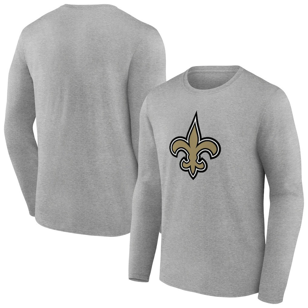 New Orleans Saints Primary Team Logo Long Sleeve T-Shirt Gray