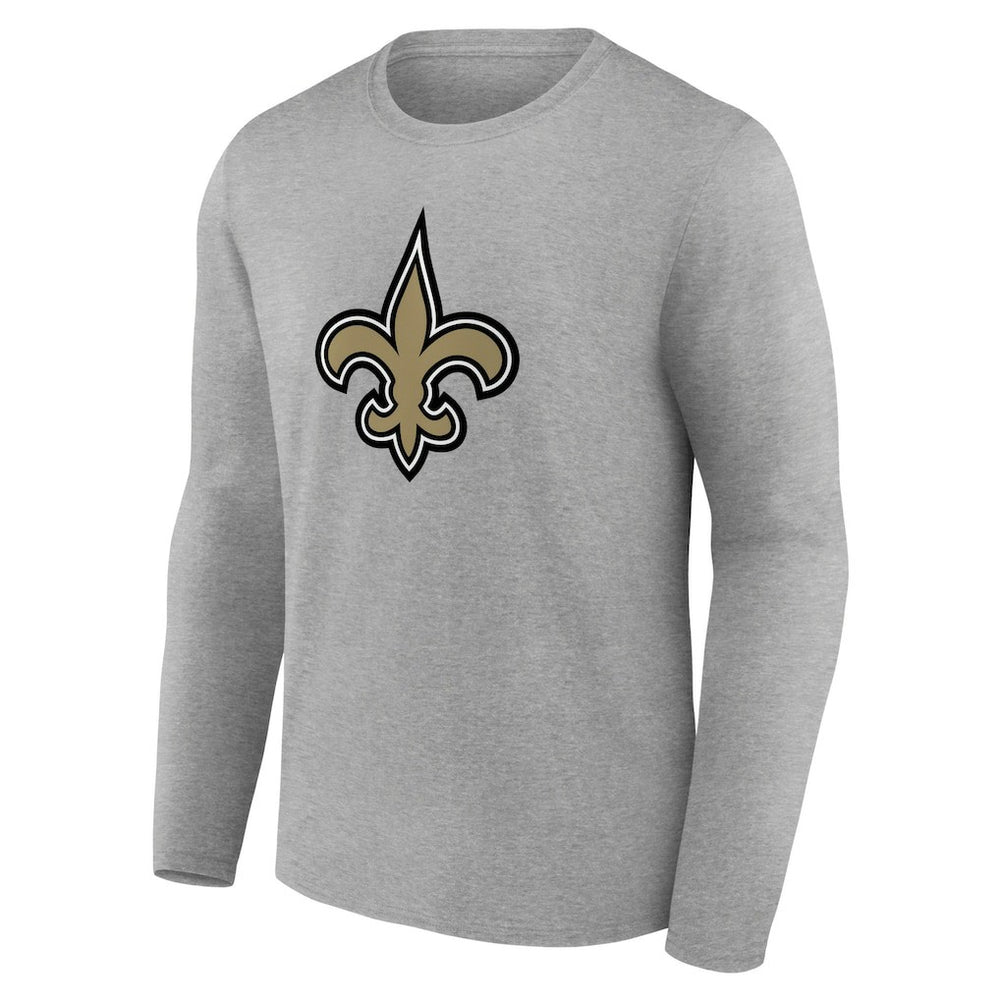 New Orleans Saints Primary Team Logo Long Sleeve T-Shirt Gray