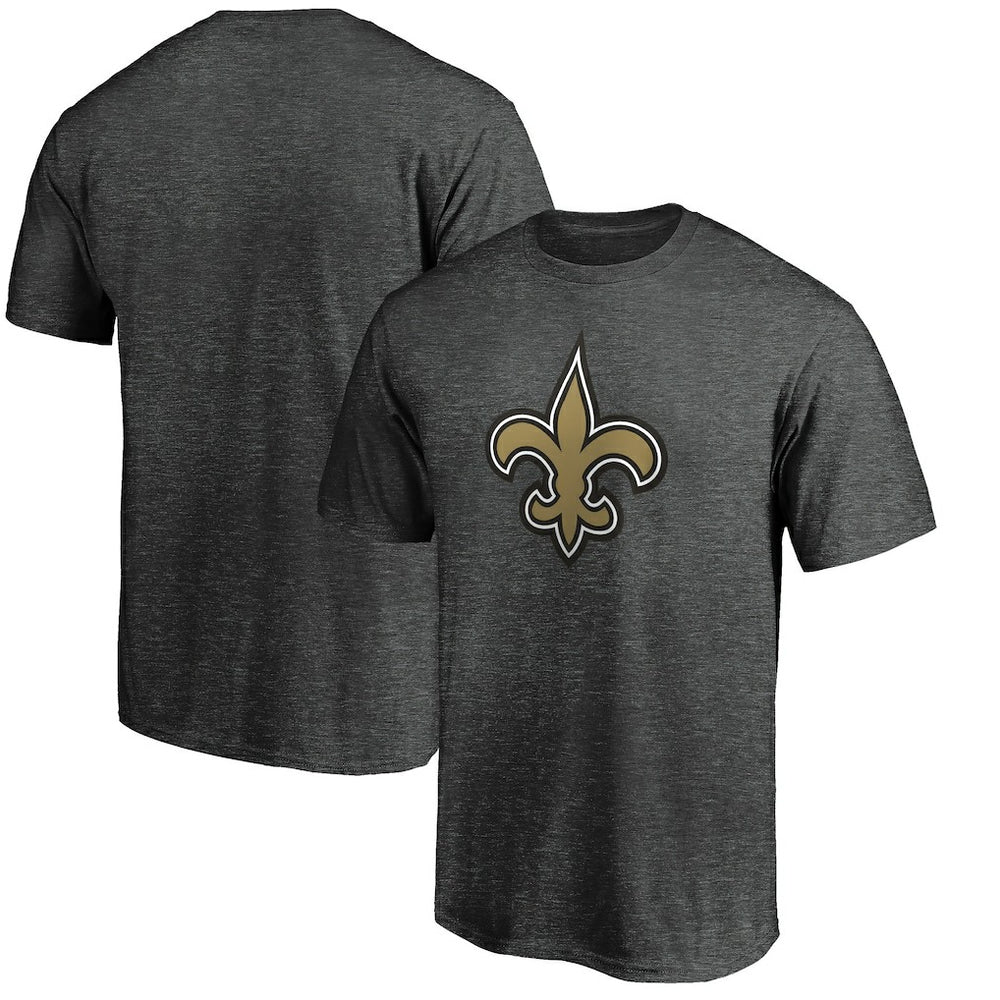 Fanatics New Orleans Saints Primary Logo T-Shirt Heather Charcoal