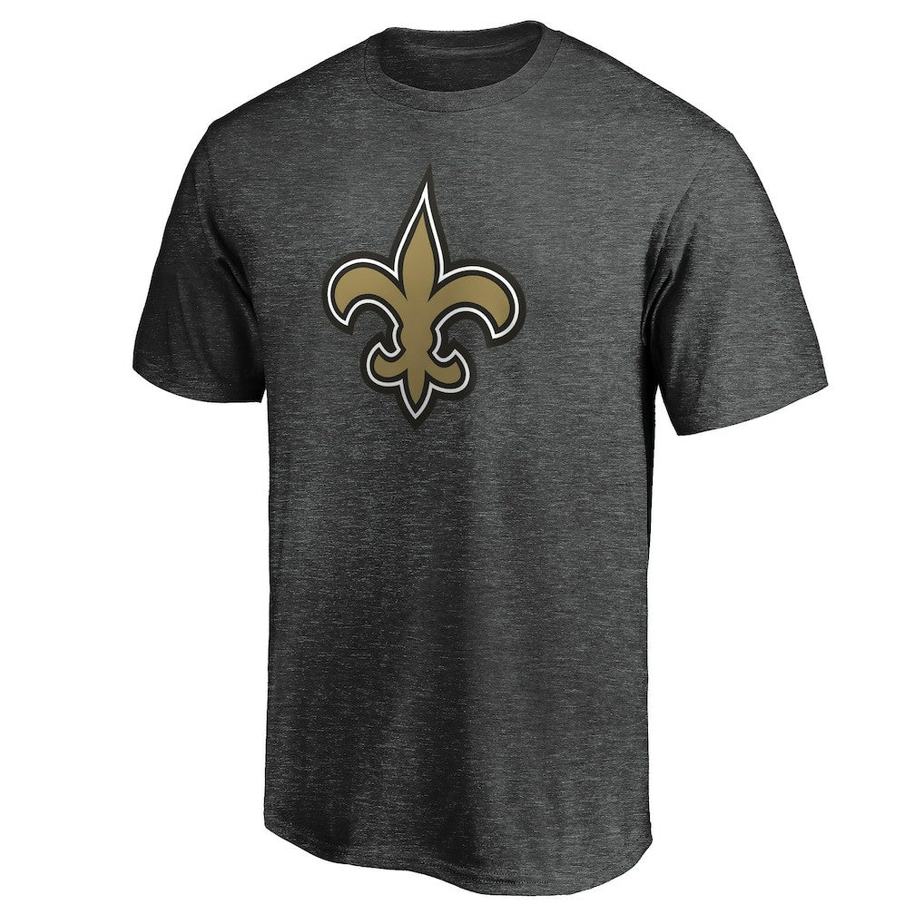 Fanatics New Orleans Saints Primary Logo T-Shirt Heather Charcoal