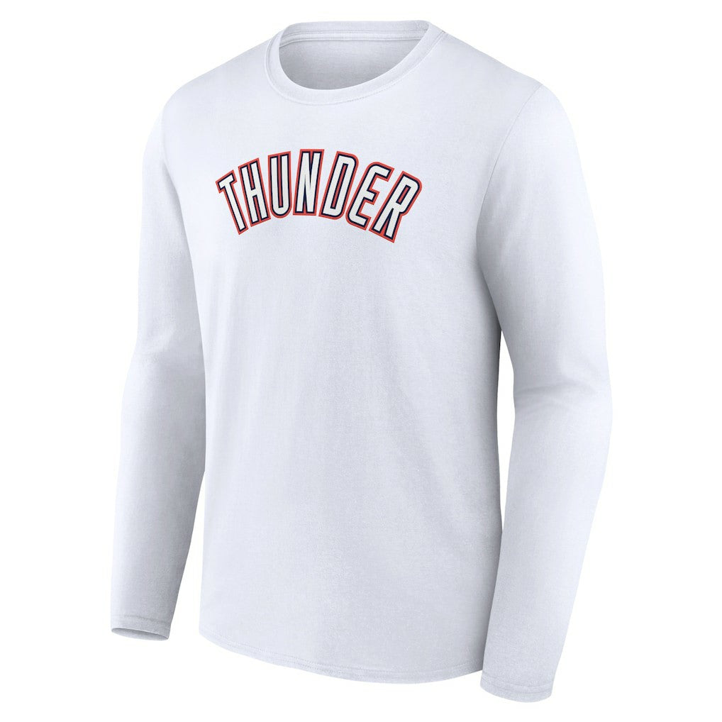 Oklahoma City Thunder Alternate Logo Long Sleeve T-Shirt White