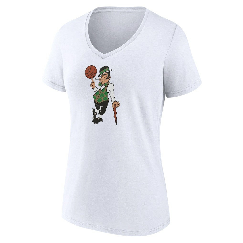 Boston Celtics Women's Alternate Logo V-Neck T-Shirt White