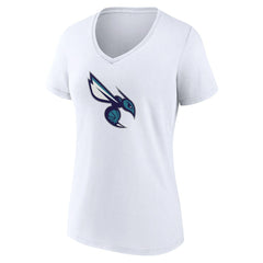 Charlotte Hornets Women's Alternate Logo V-Neck T-Shirt White
