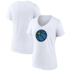Minnesota Timberwolves Women's Alternate Logo V-Neck T-Shirt White