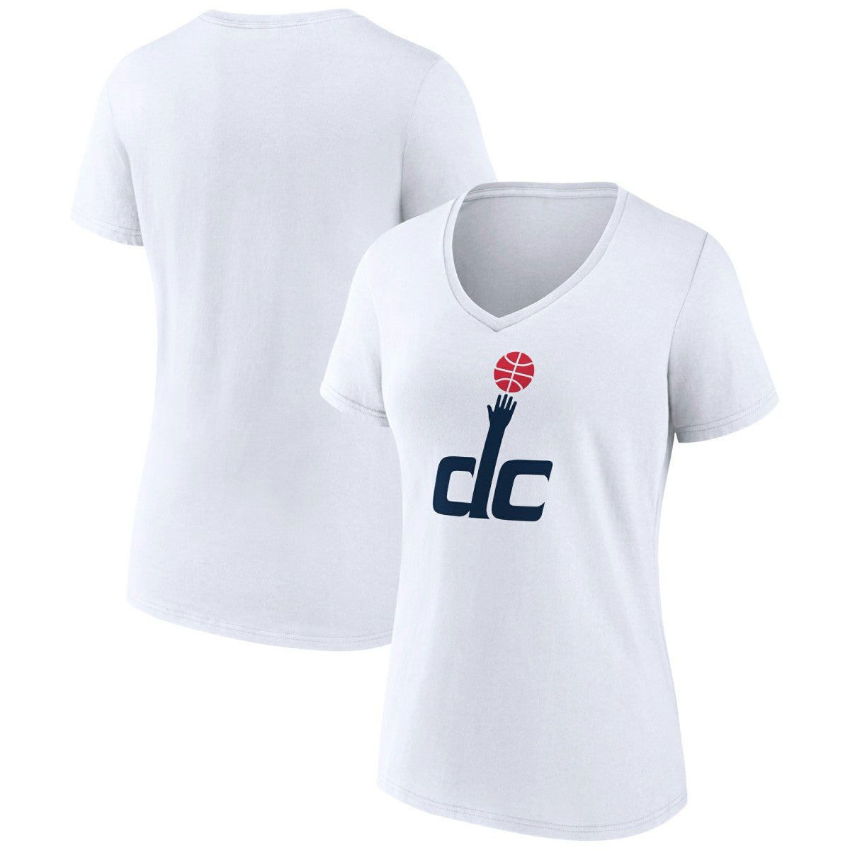 Washington Wizards Women's Alternate Logo V-Neck T-Shirt White