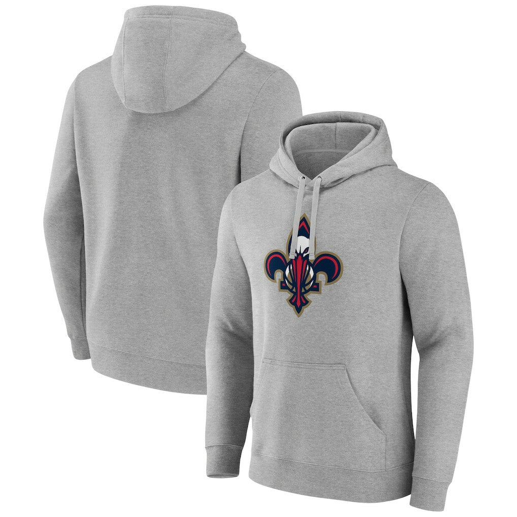New Orleans Pelicans Alternate Logo Pullover Hoodie Gray