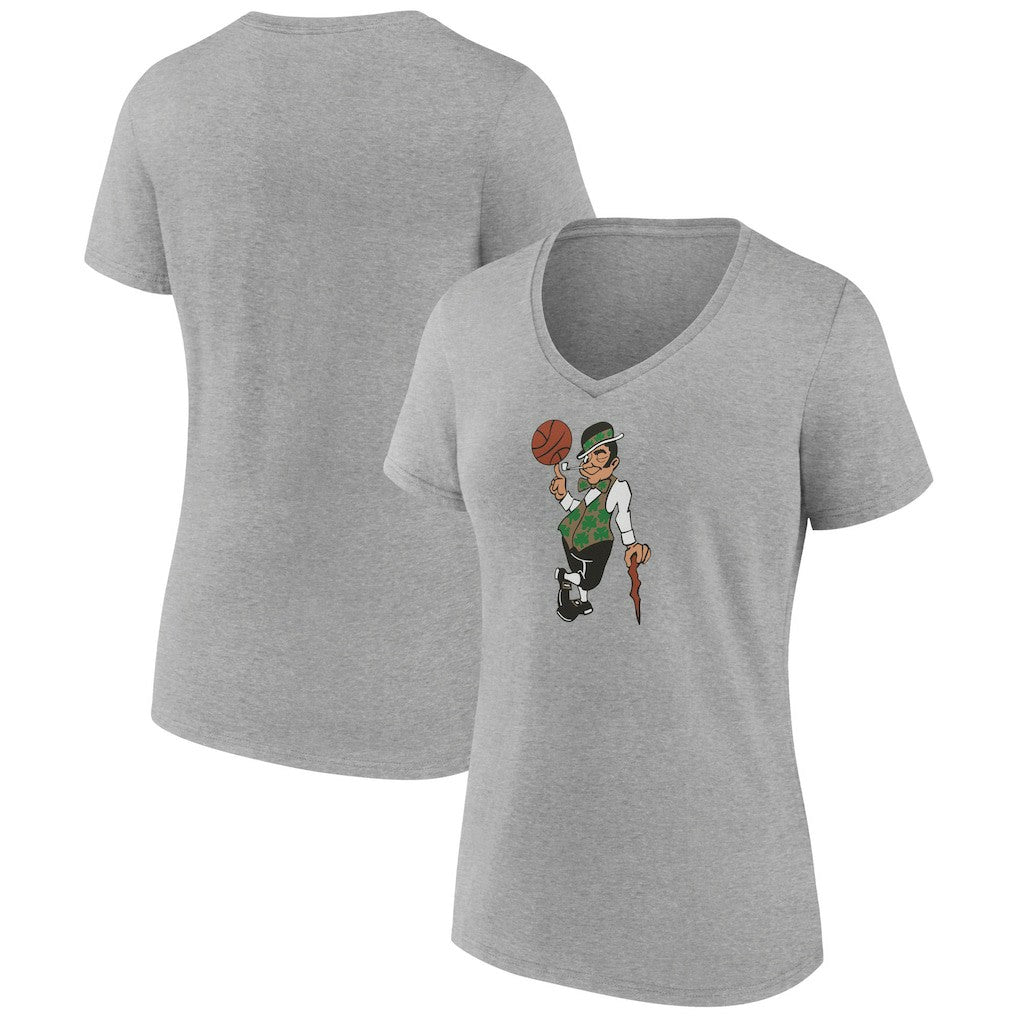 Boston Celtics Women's Alternate Logo V-Neck T-Shirt Gray