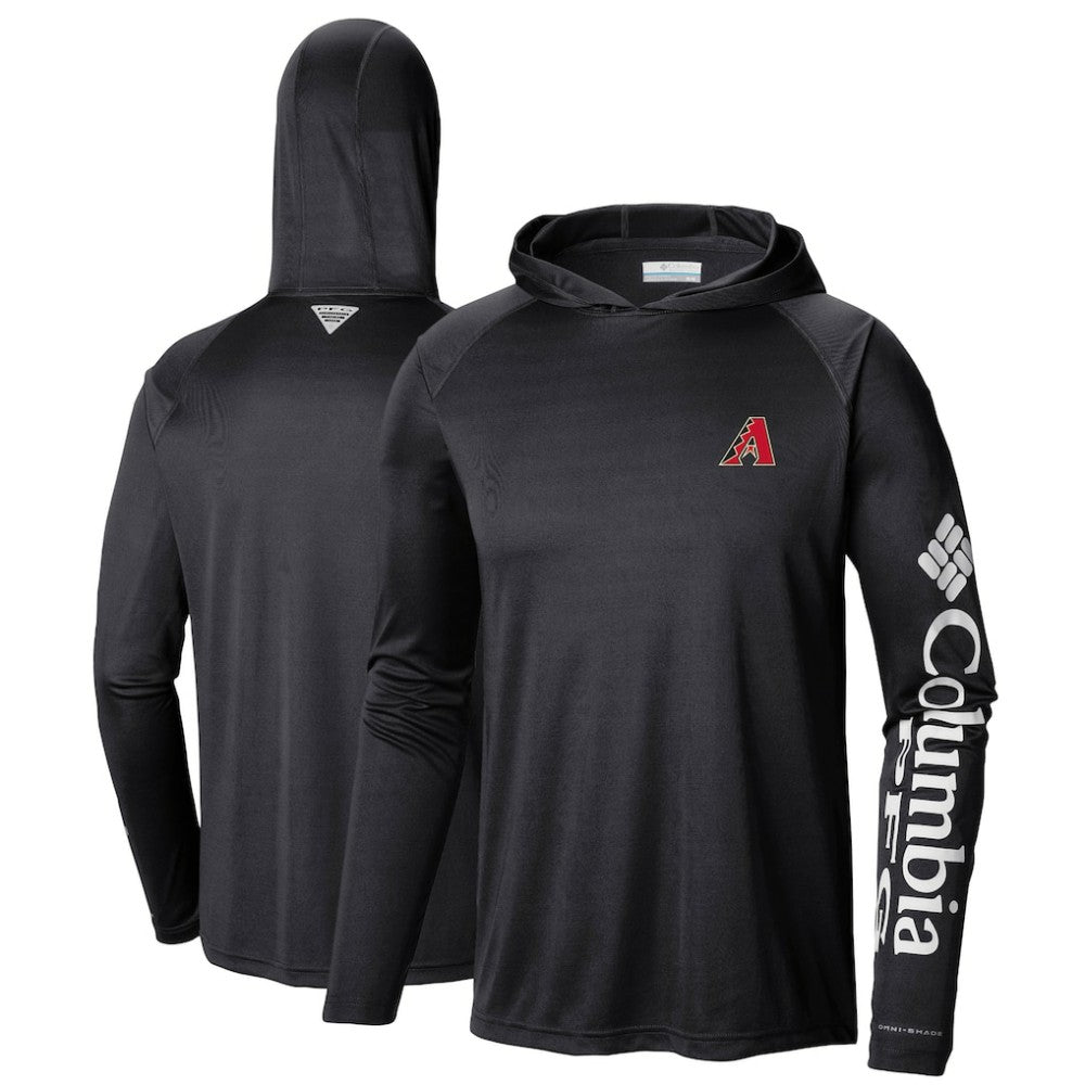 Arizona Diamondbacks Columbia Terminal Tackle Long Sleeve Hoodie T-Shirt - Black - Columbia Lifestyle