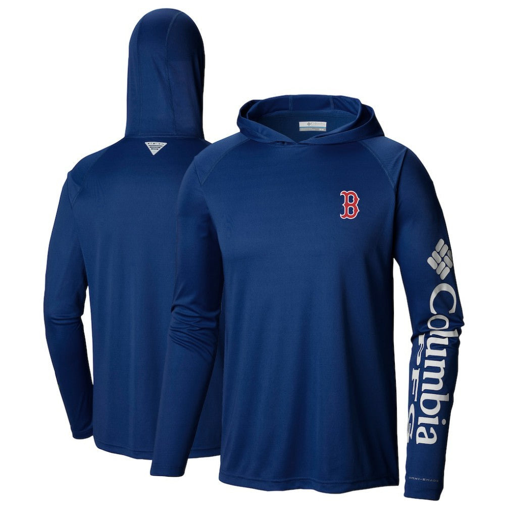 Boston Red Sox Columbia Terminal Tackle Long Sleeve Hoodie T-Shirt - Navy - Columbia Online