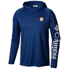 Houston Astros Columbia Terminal Tackle Long Sleeve Hoodie T-Shirt - Navy - Columbia Discount