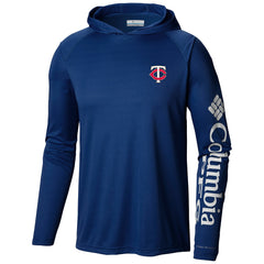 Minnesota Twins Columbia Terminal Tackle Long Sleeve Hoodie T-Shirt - Navy - Columbia Lifestyle
