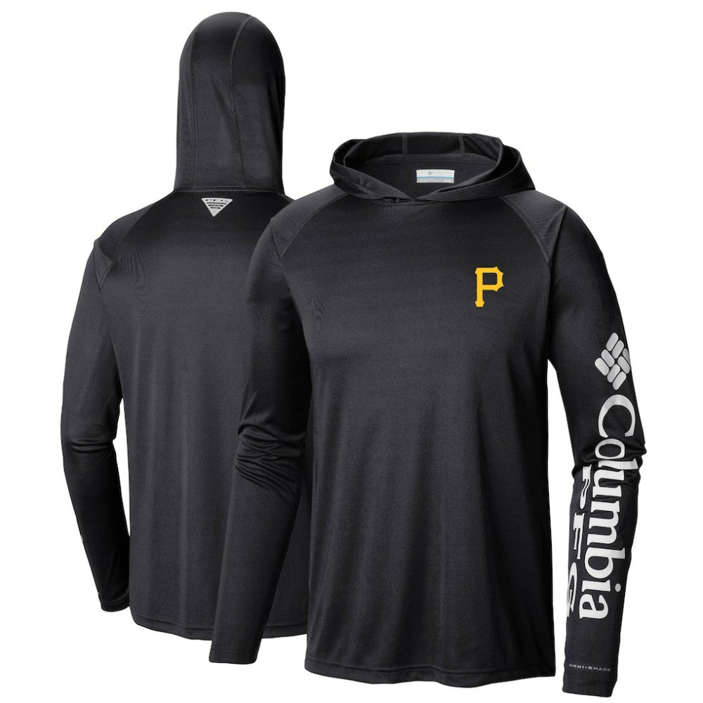 Pittsburgh Pirates Columbia Terminal Tackle Long Sleeve Hoodie T-Shirt - Black - Columbia Online