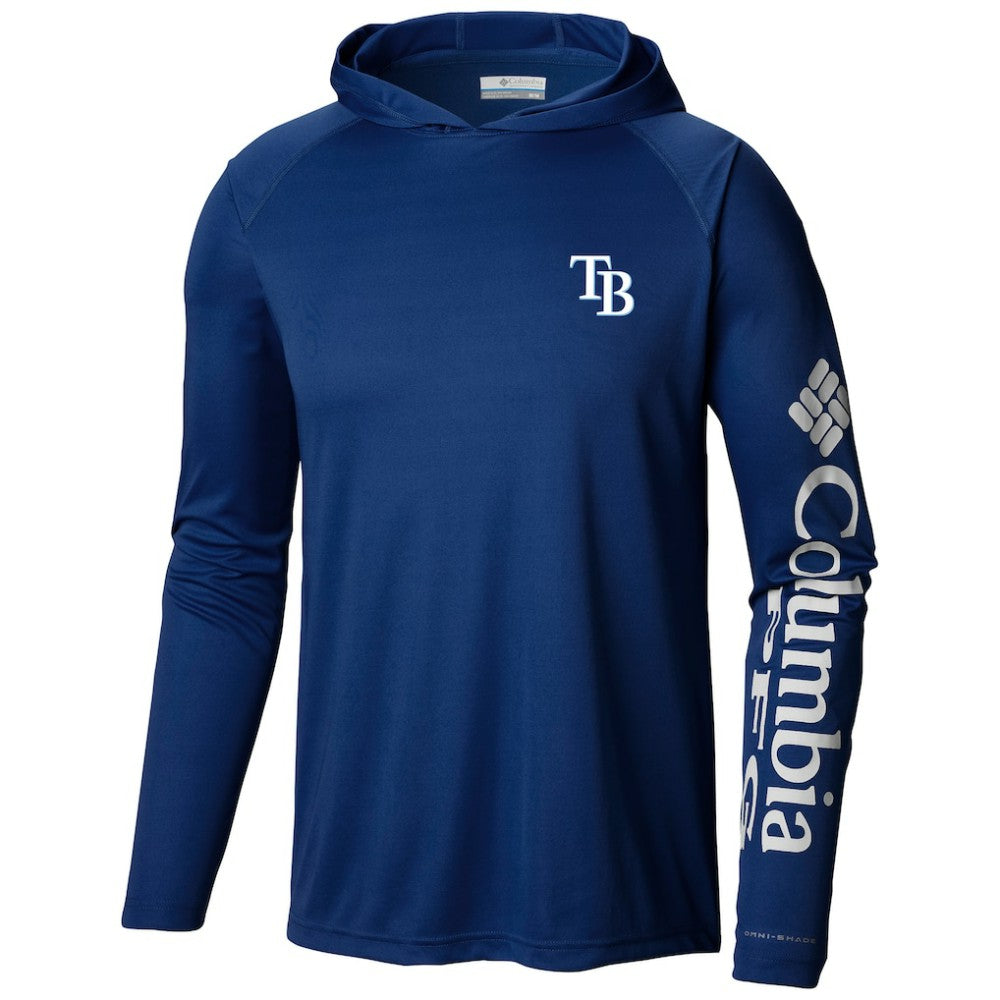 Tampa Bay Rays Columbia Terminal Tackle Long Sleeve Hoodie T-Shirt - Navy - Columbia Lifestyle
