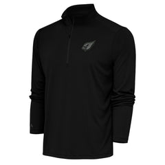 Arizona Cardinals Antigua Tonal Logo Tribute Quarter-Zip Pullover Top Black