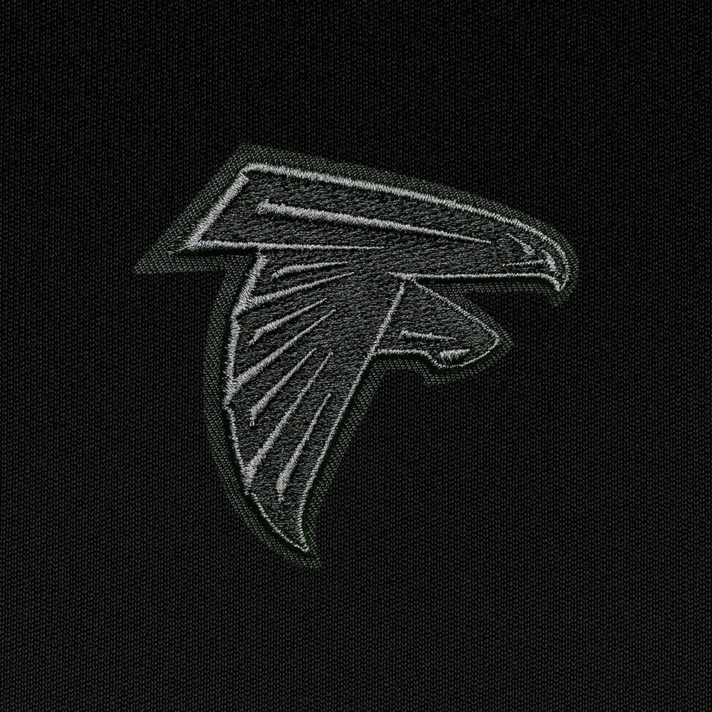Atlanta Falcons Antigua Tonal Logo Tribute Quarter-Zip Pullover Top Black