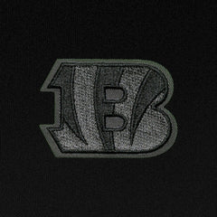 Cincinnati Bengals Antigua Tonal Logo Tribute Quarter-Zip Pullover Top Black