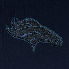 Denver Broncos Antigua Tonal Logo Tribute Quarter-Zip Pullover Top Navy