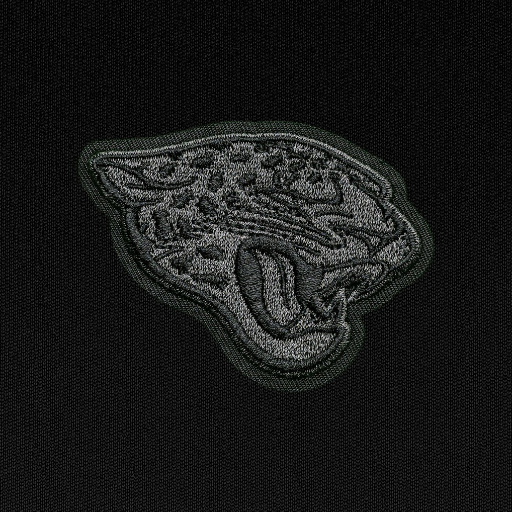 Jacksonville Jaguars Antigua Tonal Logo Tribute Quarter-Zip Pullover Top Black