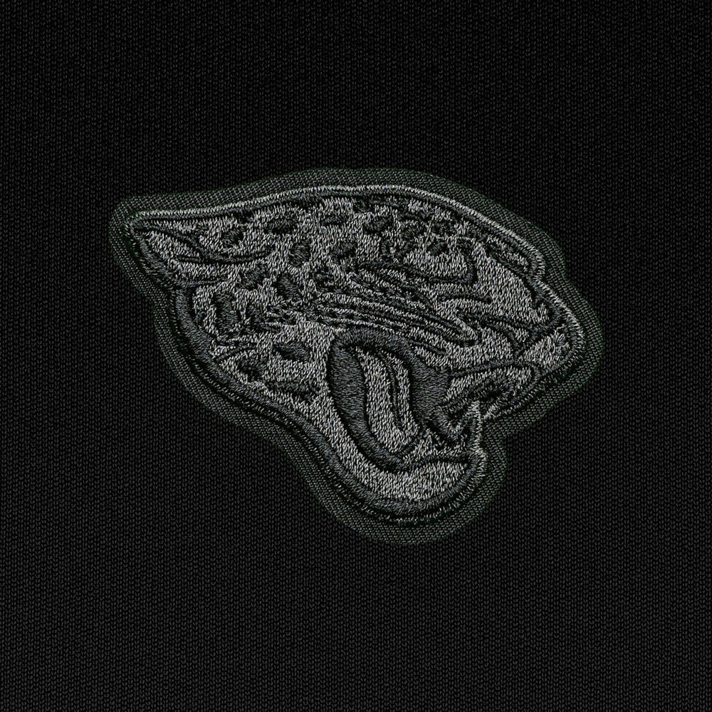 Jacksonville Jaguars Antigua Tonal Logo Tribute Quarter-Zip Pullover Top Black